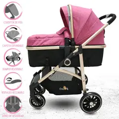 EBABY - Coche Deportivo Moisés para Bebé «CARRI DELUXE» Pink