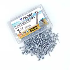 FERZAV - Tornillo Agujero de Bolsillo 1-1/2"(38mm) 200 Pc. tipo Kreg SQ2
