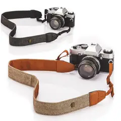 GENERICO - Correa algodón cuero cuello cámara dslr nikon canon sony fujifilm