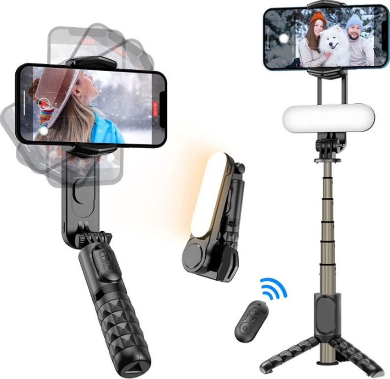 Estabilizador Gimbal de Cardán Q09 para celulares - Negro
