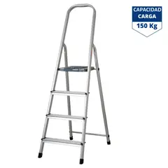 TRUPER - Escalera tijera plegable 4 peldaños,