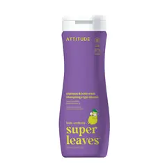 ATTITUDE - Shampoo gel de baño natural Kids Vainilla y Pera.