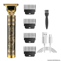 GENERICO - Cortadora Metal Diseño Cabello y Barba Trimmer Patillera Buda Dragón.
