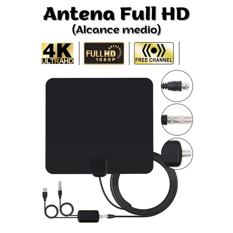 Antena TV HD Alcance medio INTERIOR