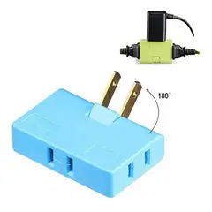 GENERICO - Mini Enchufe Tomacorriente Extensión 3 en 1 Giratorio Aleatorio