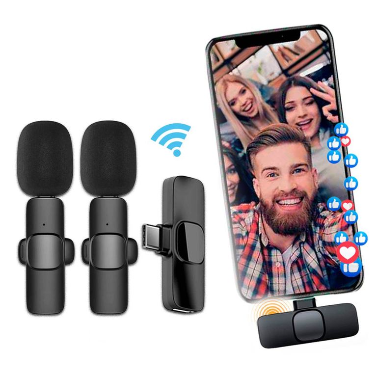 MICROFONO INALAMBRICO SOLAPERO PERCHERO CELULAR - K9 TIPO C