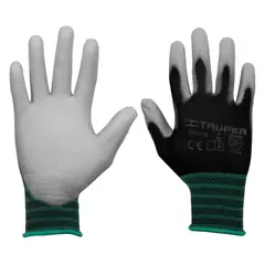 TRUPER - Guantes de nylon puliuretano talla M
