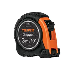 TRUPER - Wincha Gripper Contra Impacto 3 mts 14577 - Negro / Naranja