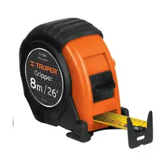 TRUPER - Wincha Gripper Contra Impacto 8 mts 14579 - Negro / Naranja