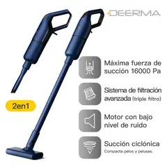 DEERMA - Aspiradora Vertical y de Mano DX1000 - 2 en 1