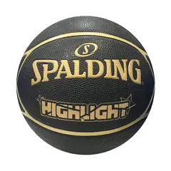 SPALDING - PELOTA PARA BASKET HIGHLIGHT GOMA BLACK GOLD - 7