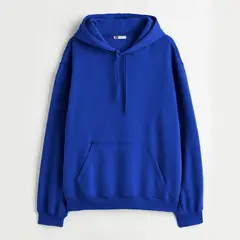 YANSUS - Polera Hombre Azul con Capucha Color Entero