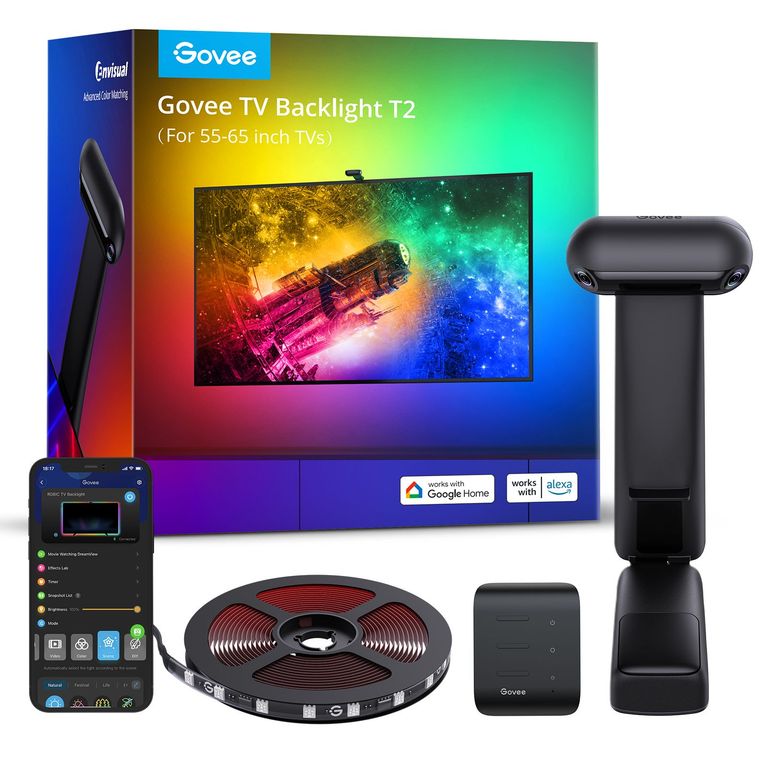 T2 Envisual Tira Led Ambilight Tv Con Cámara Dual