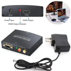 GENERICO - Convertidor VGA a HDMI metálico con audio activo