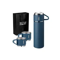 LH ELECTRONIC - Set de 3 piezas termo 500ml c/ tazas de acero a