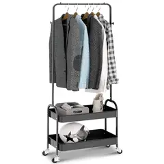MINARI - Colgador Organizador Exhibidor de Ropa Perchero Estante y Ruedas N 88P