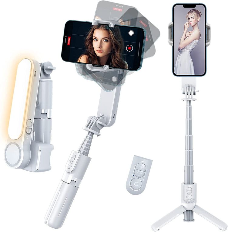 Estabilizador Gimbal de Cardán Q09 para celulares -Blanco