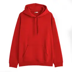 YANSUS - Polera Hombre Rojo Color Entero con Capucha