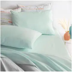 TEFI HOME - Juego de sábanas Verde agua KING