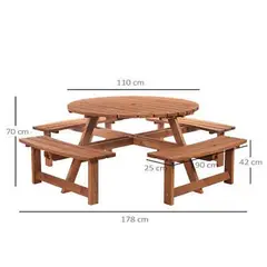 DMUEBLES - DM Mesa con Banca para Jardín o Parque - Sion