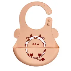 GENERICO - Babero de Silicona Cow