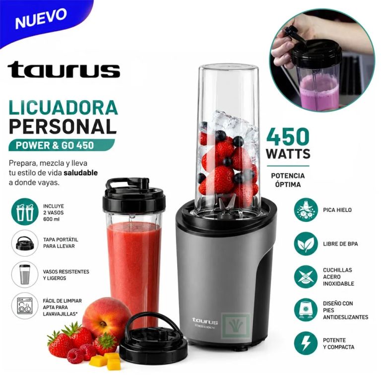Mini Licuadora Shake Away 2.0 Gris 600ml