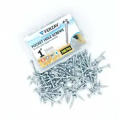 FERZAV - Tornillo Agujero Bolsillo 1" (25mm) 200 Pc tipo Kreg SQ2