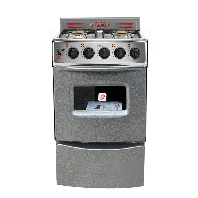 Cocina con respaldar y Horno 20 Sami 4H Gris