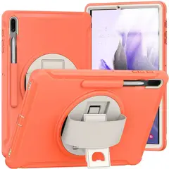 GENERICO - Funda Armor para Tablet Samsung Tab S7 FE 12.4" SM-T730 Naranja