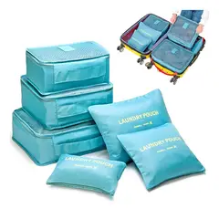 GENERICO - Set Organizadores de Maleta Bolsas Impermeable para Viaje 6PCS