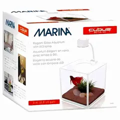 GENERICO - Marina Betta Kit "Cubus" 3.4 lt. luz de 3 LED Acuario Hagen