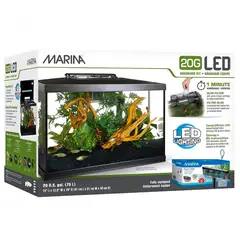 GENERICO - Kit De Acuario De Vidrio Marina Led 20G De 76 Ltrs