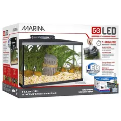 GENERICO - Acuario Marina 5G LED, Kit 19 lt, 41x 21x28 cm altura Hagen