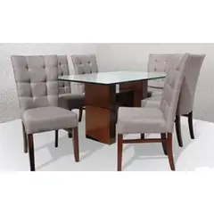 DMUEBLES - Juego De Comedor 6 Sillas Mann Ii. Gris