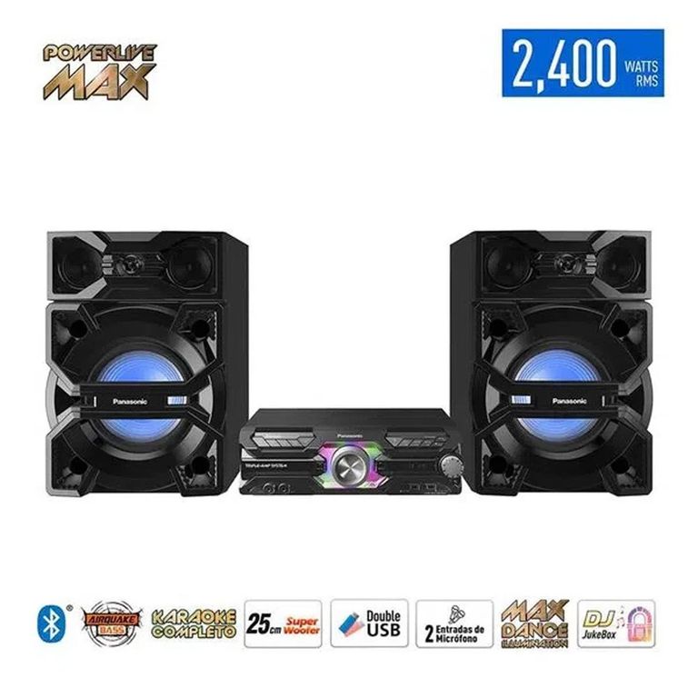 Mini Componente Bluetooth 2400W RMS SC-MAX3600