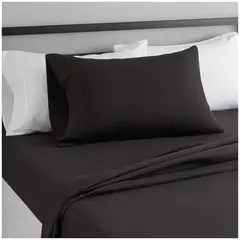 TEFI HOME - Juego de sábanas Negro 2 PLAZAS