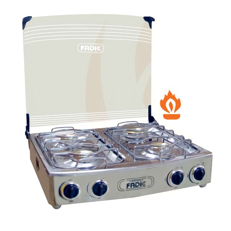 Cocina de Mesa con Tapa de Vidrio Aurora 22 4H