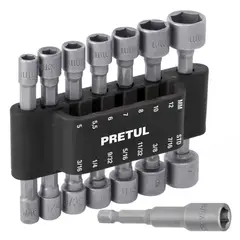 PRETUL - Juego de dados para taladro 14 piezas,