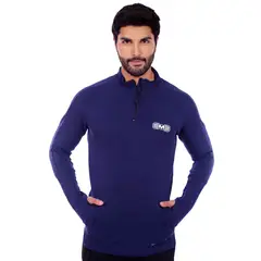 M MUSCLE MUSEUM - Polera Deportiva Slim Fit Color Azul para Hombre
