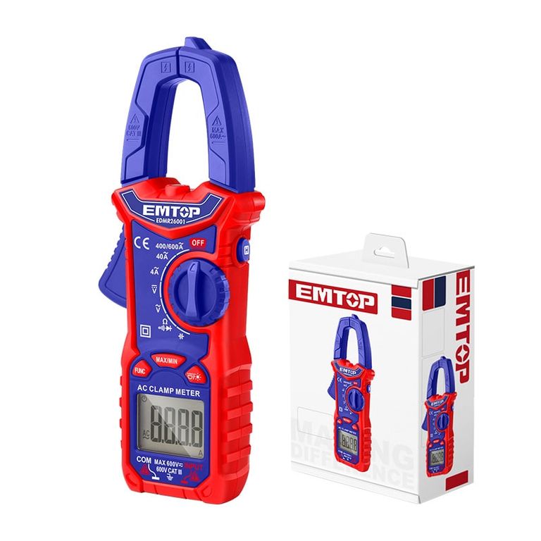 TESTER MULTIMETRO DIGITAL 6A/60A/600A 6000 COUNTS DE GANCHO EDMR26001
