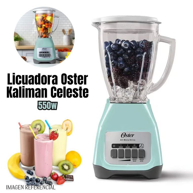 Licuadora Kaliman 2velocidades mas pulsador - CELESTE
