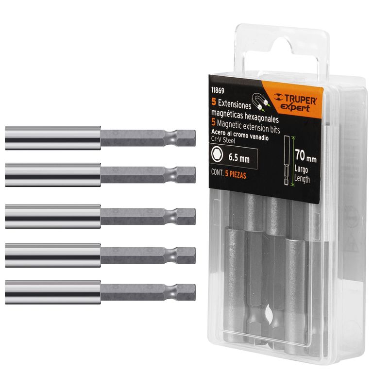 Extensión Adaptador magnético 5 unidades para taladro 70mm