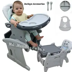 BABY - Silla de Comer para Bebe con Platito Babero Blue Fligth2025