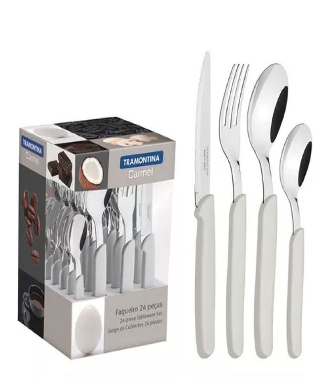 Set X 24 Cubiertos Carmel Blanco
