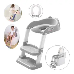 DOUX BEBE - Asiento Entrenamiento Para Niños con Escalera Gris