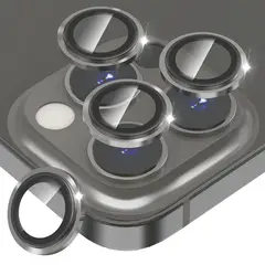 GENERICO - Mica de Cámara Metálico Compatible con iPhone 13 Pro-13 Pro Max Graphite