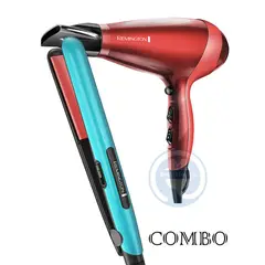 REMINGTON - Combo Alisadora Ceramic Colors S1520 y Secador Silk AC9096