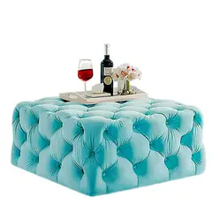 HOME PREMIUM - Centro de Mesa Libia Capitoneado Celeste