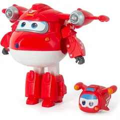 SUPER WINGS - Juguete de Acción Transformable Jett con Avión