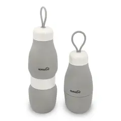 MUNAIQUI - Botella deportiva plegable de silicona marca color gris
